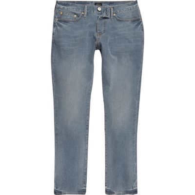 Mid dusty blue Dylan slim cut jeans